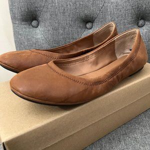 Lucky Brand "Emmie" brown leather ballet flats